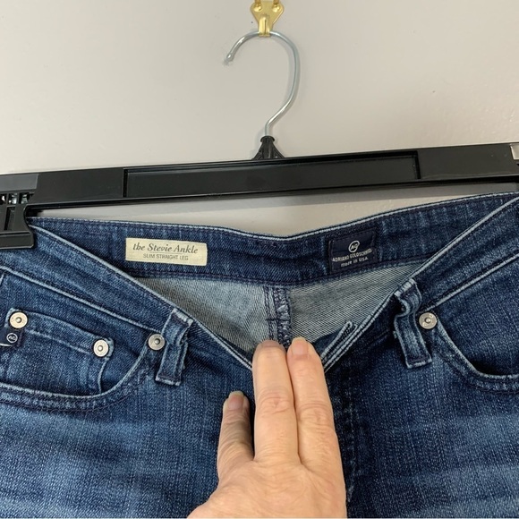 AG Adriano Goldschmied the Stevie Ankle slim straight leg‎ blue jean. Size 28R - Picture 3 of 11